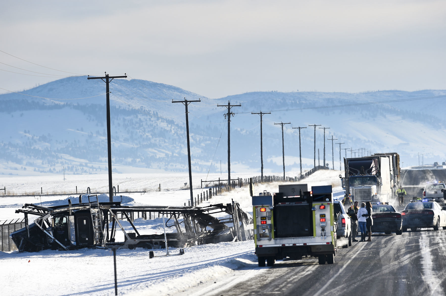 The scene of a fatal crash